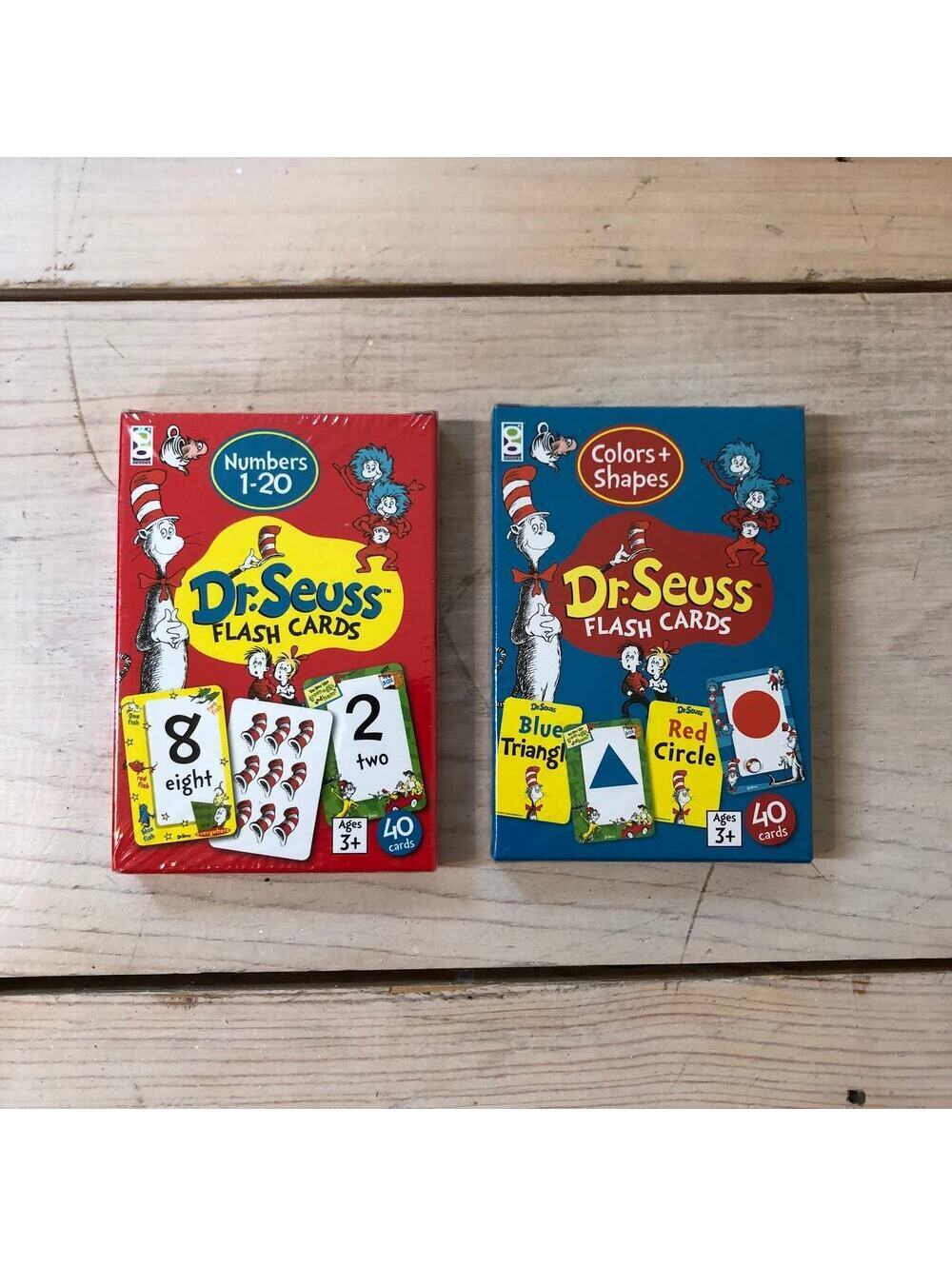 (2) Dr. Seuss NWT Flash Cards Set of 2 Numbers 1-20 and Colors and Shapes
